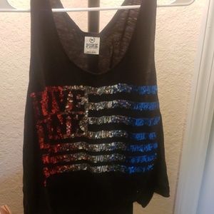 Victoria's secret American flag "love pink" tank